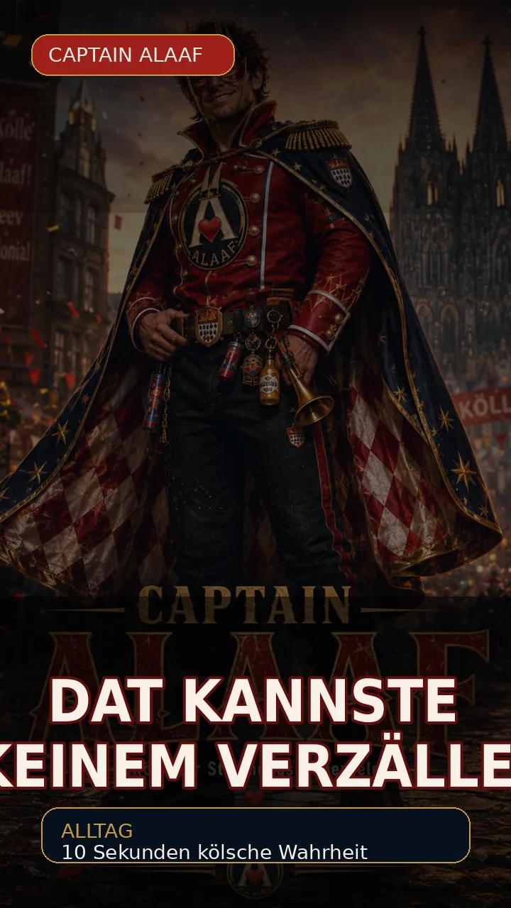 Dat kannste keinem verzälle. Reaction Poster
